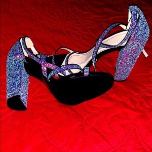 Charlotte Russe multi sparkle high heels